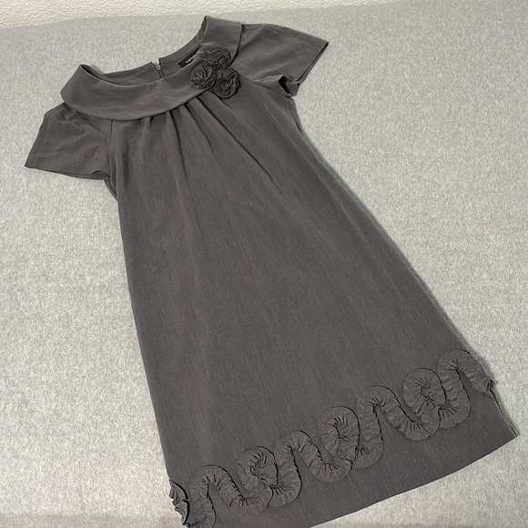 Vintage R&M Richards Office Dress Size 6 Retro Sheath Gray Career - Picture 1 of 11